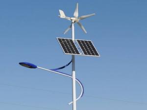 Lampadaire solaire hybride éolien et solaire 50 W, 60 W, 80 W