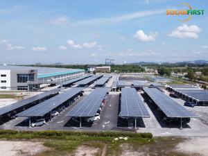 Abri de voiture en porte-à-faux en acier SolFirsTech
