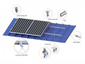 SolFirsTech SUPPORT DE TOIT MÉTALLIQUE - PINCES DE TOIT ANGULAIRES