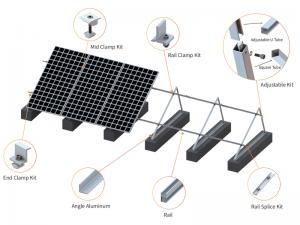 Support de toit en béton SolFirsTech - Triangle réglable
