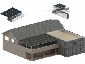 Abri de jardin étanche BIPV (aluminium)