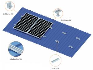Support de toit métallique SolFirsTech - Rail en U