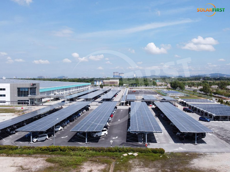 Projet d'abri voiture BIPV de 1,6 MWp en Malaisie