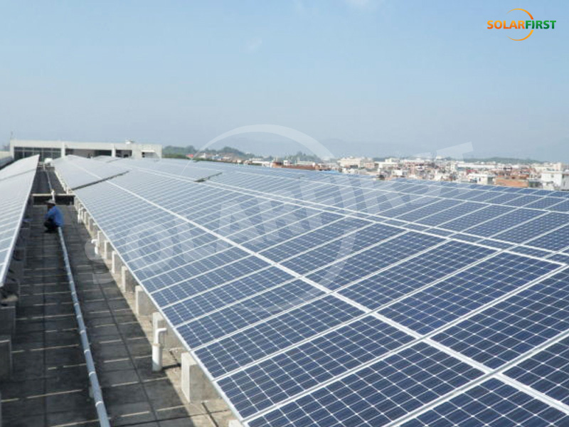 Projet de support de toit en aluminium de 60 kW à Shandong